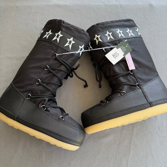 Women's Buffy Winter Boots - Wild Fable Black 10 - Picture 5 of 12